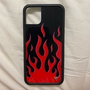 IPHONE 11 PRO MAX RED FLAME WILDFLOWER CASE